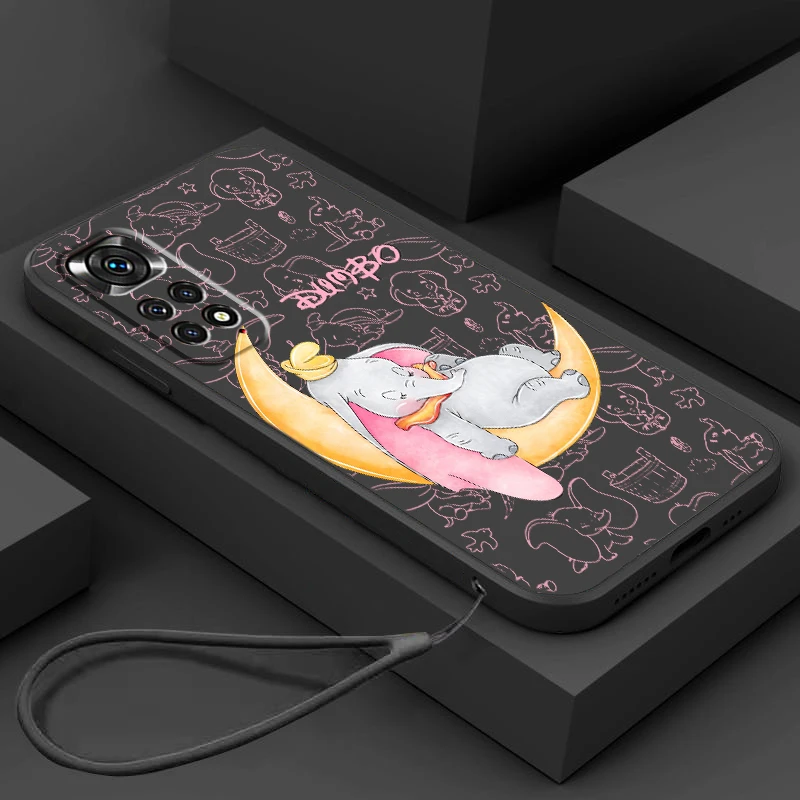 

Disney Dumbo Cute Phone Case For Xiaomi Redmi Note 12 11T 11S 11E 10S 10T 10 9T Pro Plus Liquid Rope Funda Cover