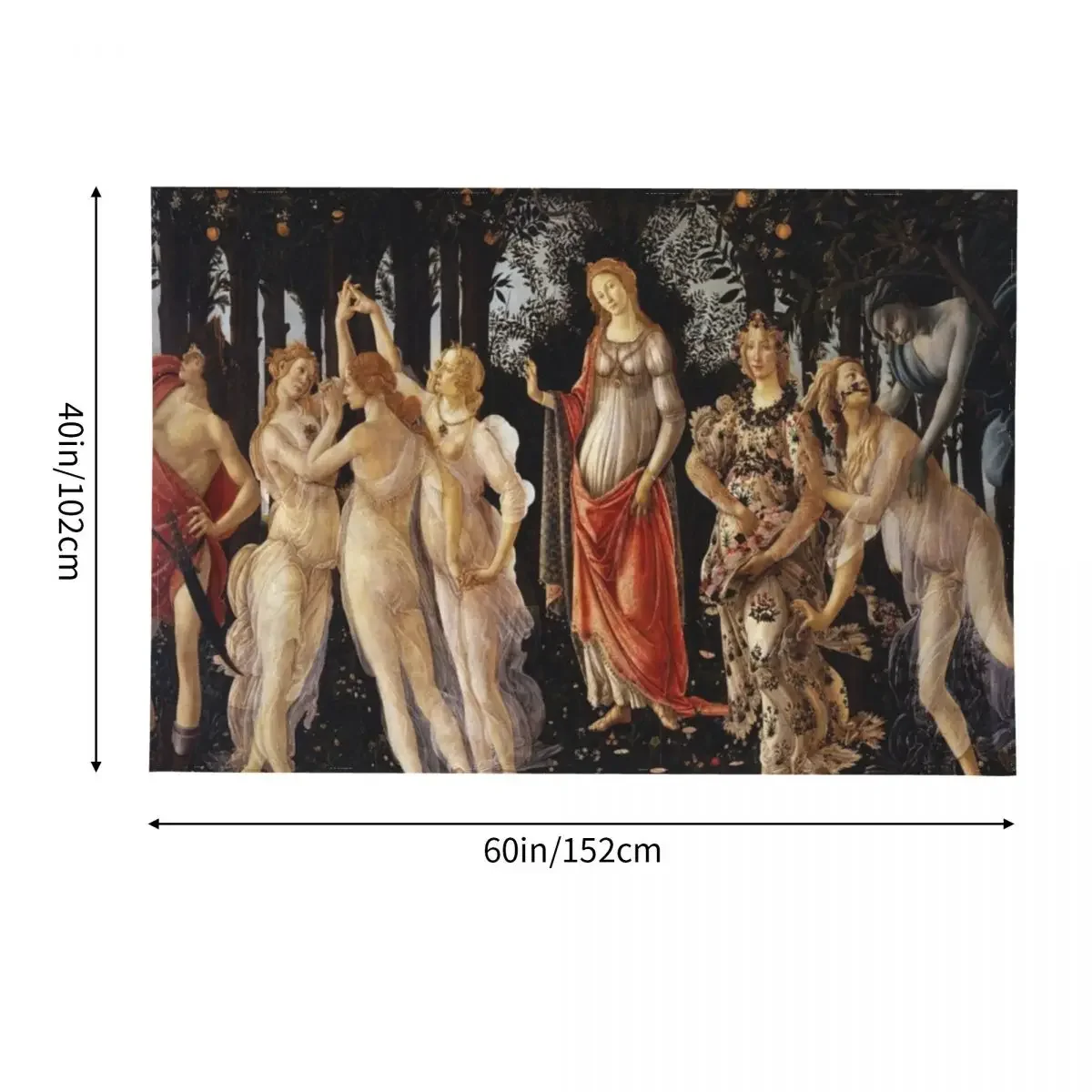 Фото Гобелен Sandro Boticelli's Primavera, уличное украшение, настенный декор, гобелен №3