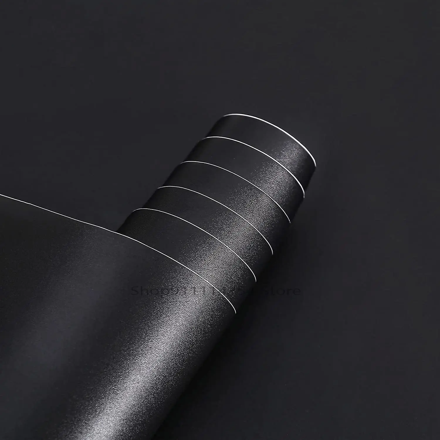

Self-Adhesive Removable Vinyl Matte Black Contact Paper Peel and Stick Wallpaper Water and Oil Proof Wall Sticker for Home