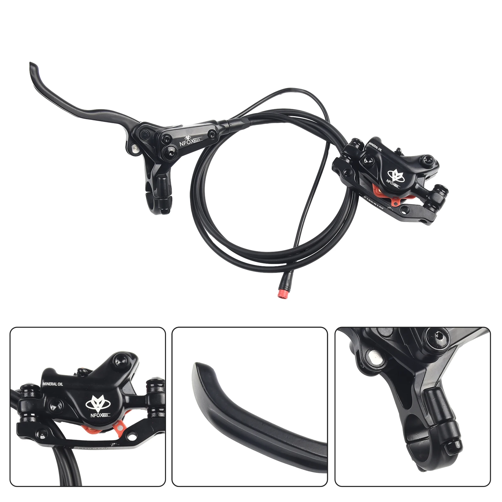 

Brand New Power Off Pair Brake Metal Metal Black Callipers Lever Disc Brake RisunMotor Disk Dual E-Bike Hydraulic