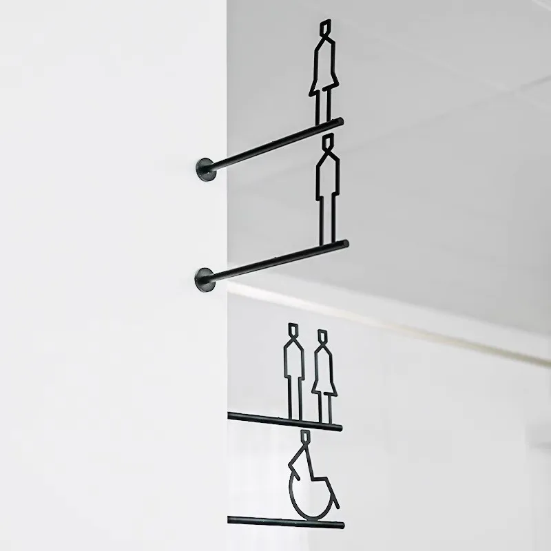 Металлические 3D вывески для туалета