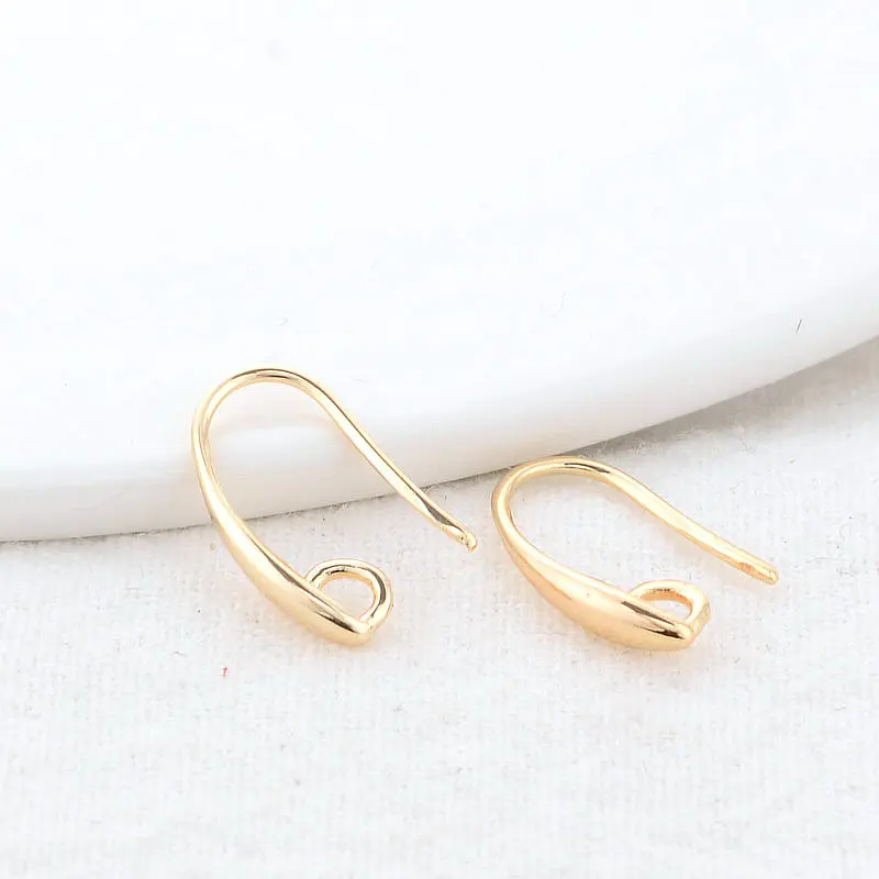 14MM 14K Gold Color Brass Earrings Hooks High Quality Diy Jewelry Findings Accessories |