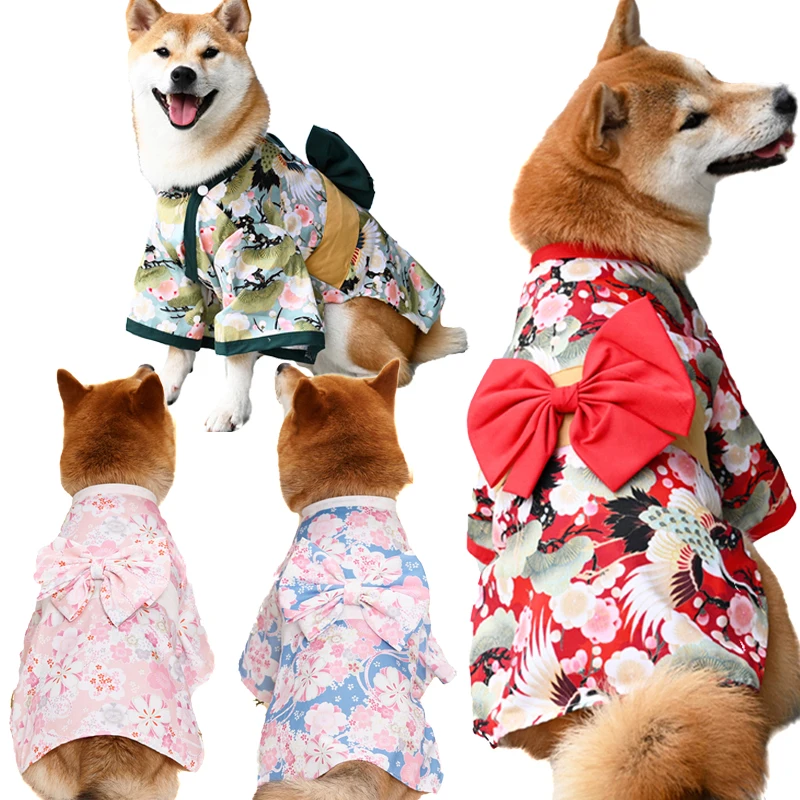 

Japanese Kimono for Dog Clothing Shiba Inu Coat Dog Shirt Christmas Easter for Pet Holiday Cosplay Costume Husky Alaska Dog Sets