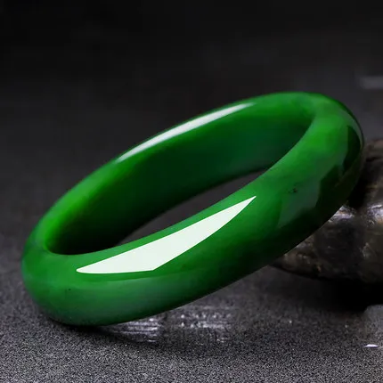 

zheru jewelry natural green hetian jade 54mm-64mm bracelet elegant princess jewelry best mother to send girlfriend