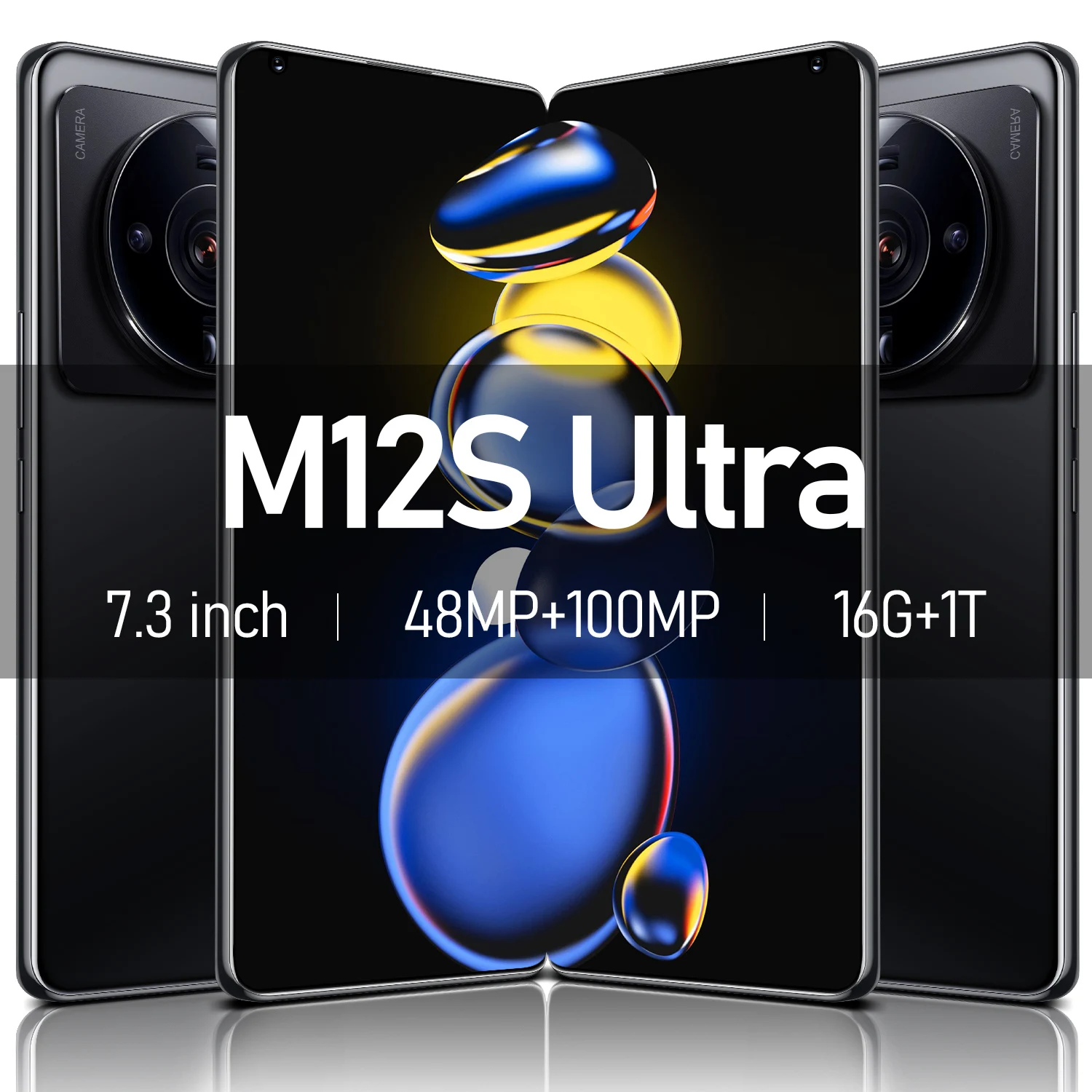   M12S Ultra 7, 3 HD,  Celulares 7300 , 4G,    Sim-,   , Android 12,   