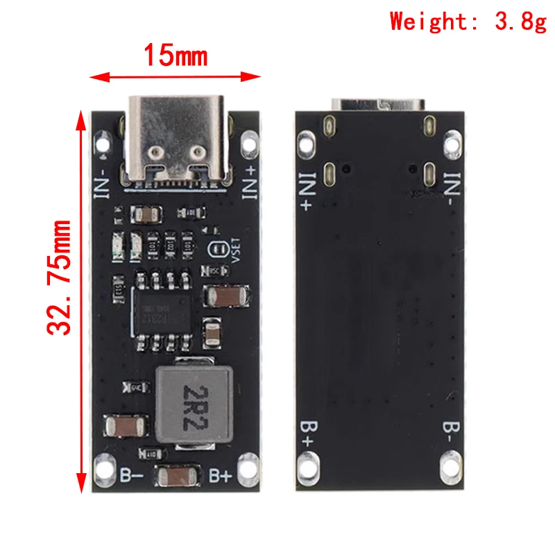 Высоковольтный литиевый полимерный аккумулятор Тип C с USB-входом 3 А плата для