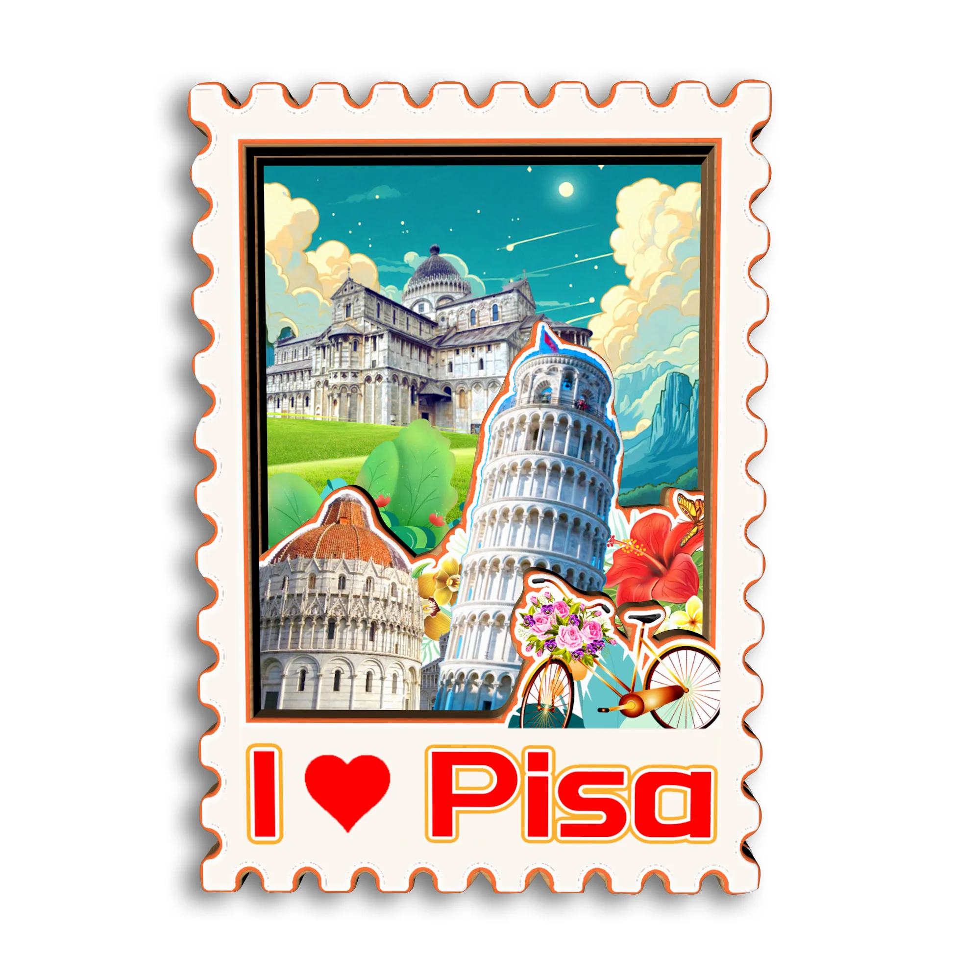 

Магнит для холодильника "Florence Siena Pisa Italy"