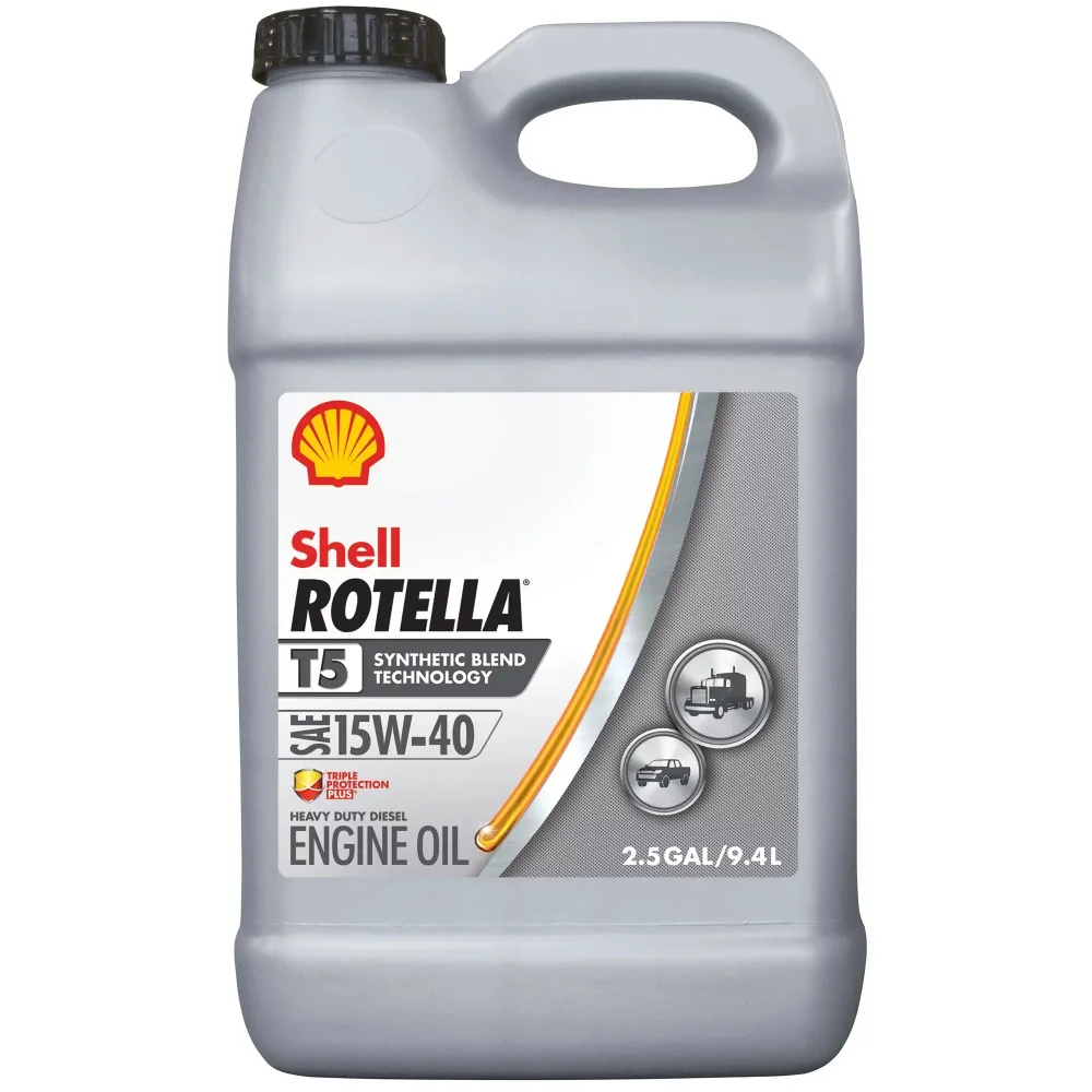 

Shell Rotella T5 Synthetic Blend 15W-40 Diesel Engine Oil, 2.5 Gallon