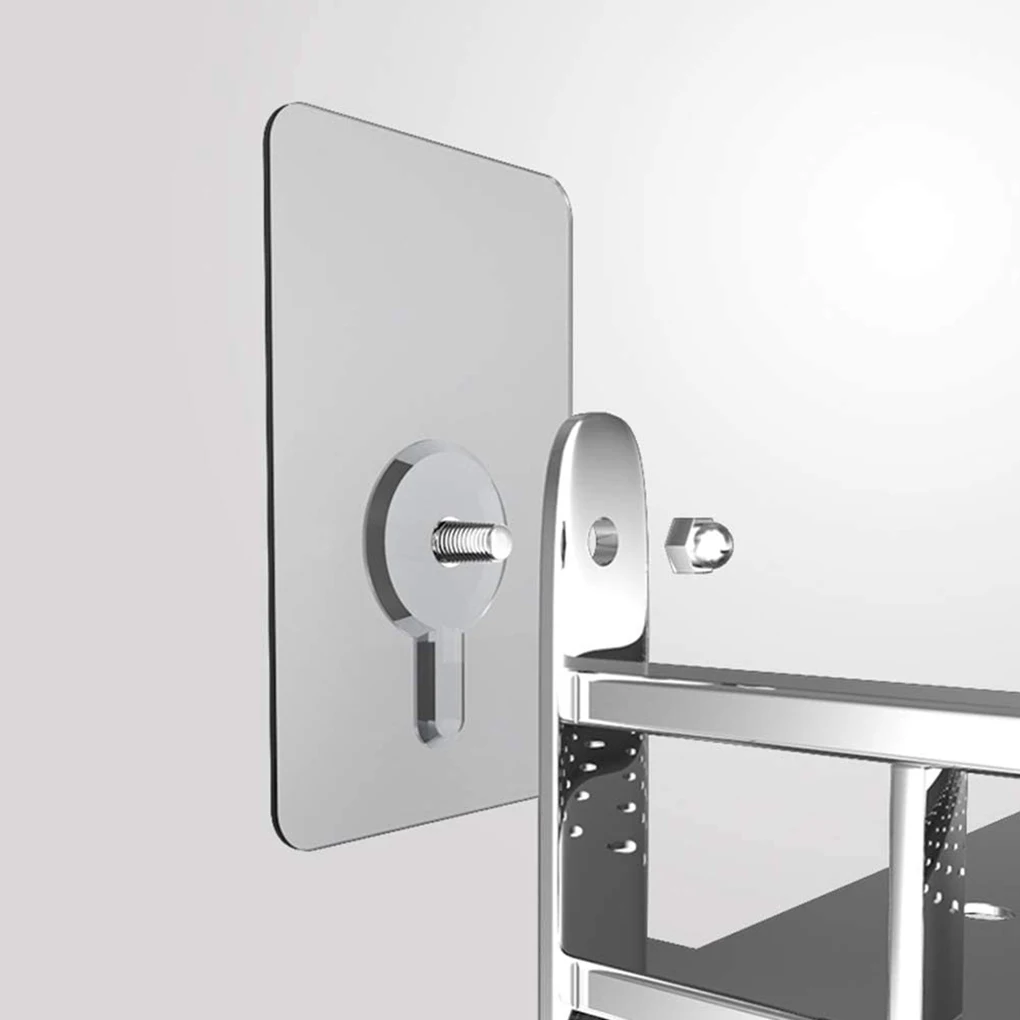 

Screw Hanger Acrylic Wall Stick Holder Household Storage Screw Hook Seamless Adhesive Rack 10pcs