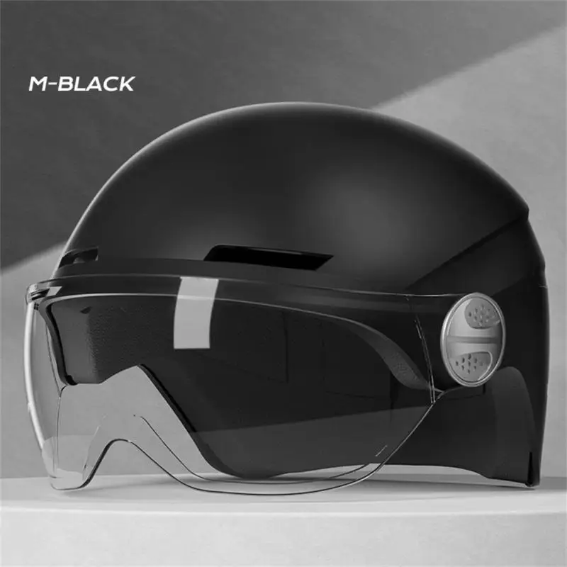 

Motorcycle Men Women Helmet Half Open Face Visor Lens Classic Protective Flip Up Helmet For Casque Trottinette Scooter Accessory