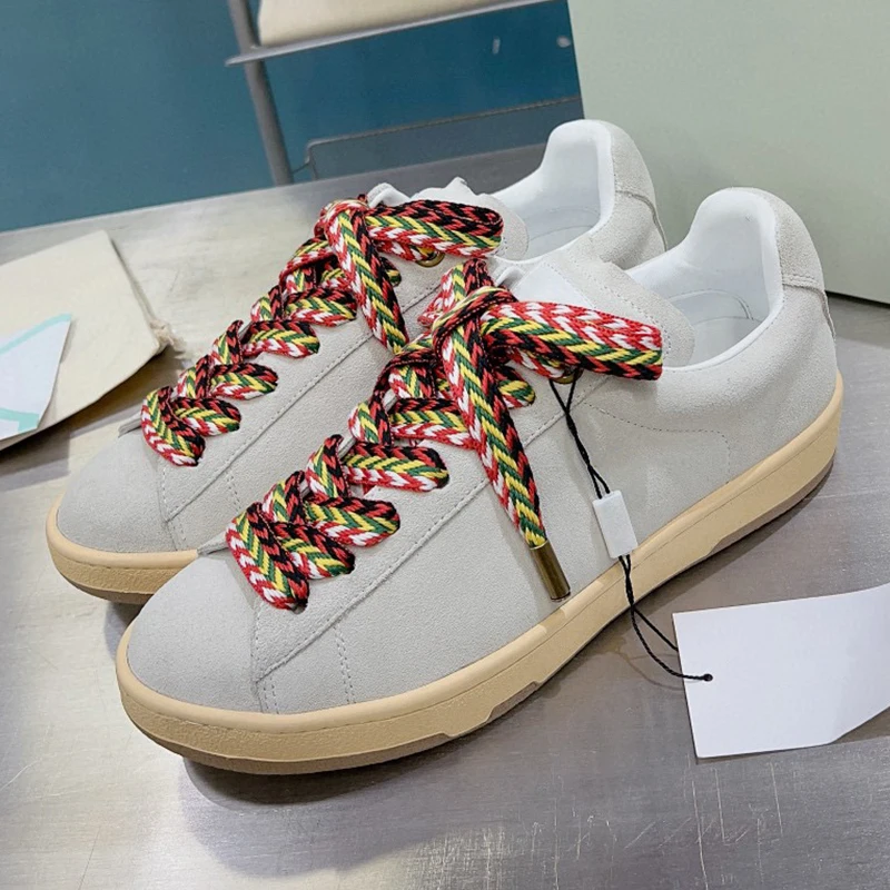 

Женская спортивная обувь на плоской подошве, разноцветные универсальные лоферы с круглым носком и перекрестной шнуровкой, Осень-зима 2023