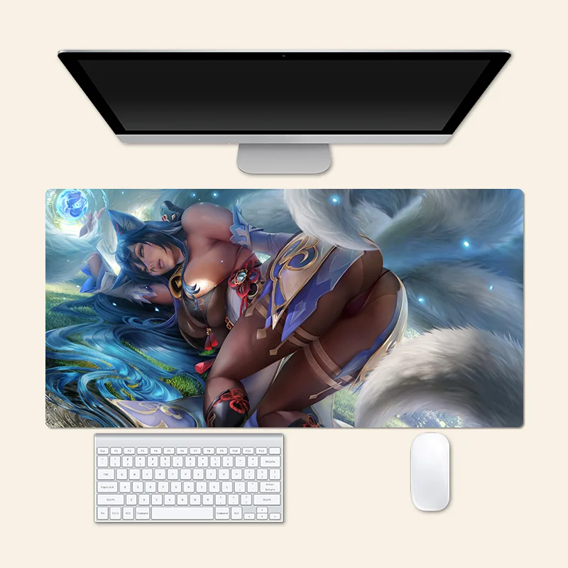 

Большой коврик для мыши с аниме League Of Legends LOL Ари, игровой креативный Настольный игровой коврик, офисный коврик для мыши