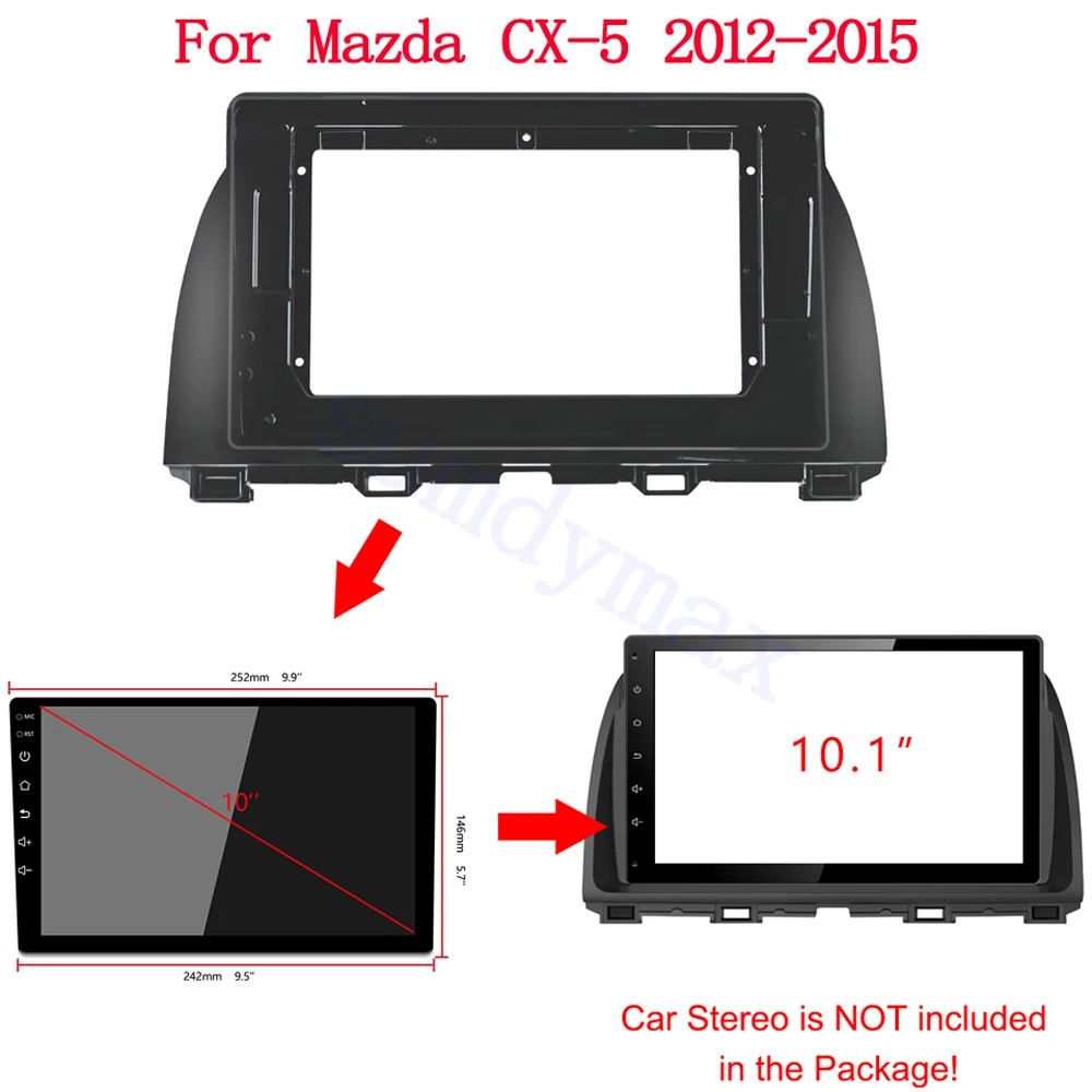 

10,1 "автомобильная DVD-рамка, аудио адаптер, комплекты отделки приборной панели, Facia панель для Mazda CX-5 2012-2017, двойной Din автомобильный радиоплеер