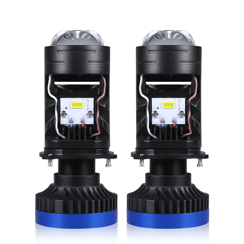 

CAMOTO Bi LED Lens Projector H4 Mini Bulb 180W Canbus 120000LM Fanless Headlight For Car/Motorcycle Dual High Low Beam Plug&play