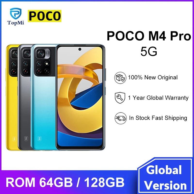POCO M4 Pro 5G 64GB / 128GB NFC MTK Dimensity 810 6.6" 33W 50MP Cam 5000 mAh Global Version Pocom4 on - POCO M4 Pro 5G 64GB / 128GB NFC MTK Dimensity 810 6.6 дюймов 33 Вт 50МП камера 5000 мАч Глобальная версия Pocom4 on.