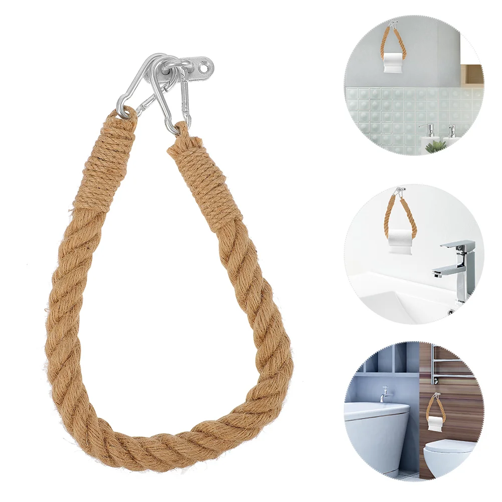 

2pcs Rustic Rope Holders Roll Paper Rope Rings Wall Mounted Rope Paper Holders