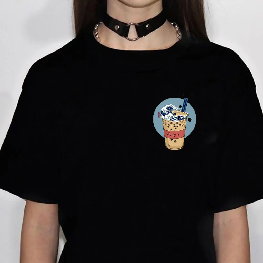 

Пузырьковый чай, Женская фотография, женская футболка, забавная фотография в стиле Харадзюку