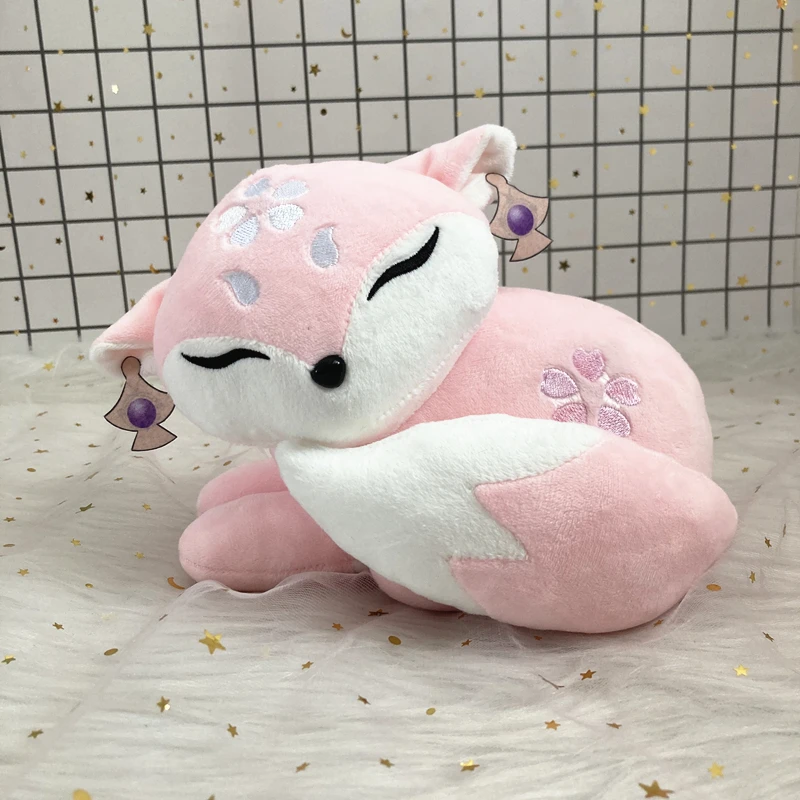 

Genshin Impact Yae Miko Foxes Plush Toy Stuffed Animal Pink Fox Doll Kawaii Plushies Cosplay Props Xmas Gifts For Child Girl
