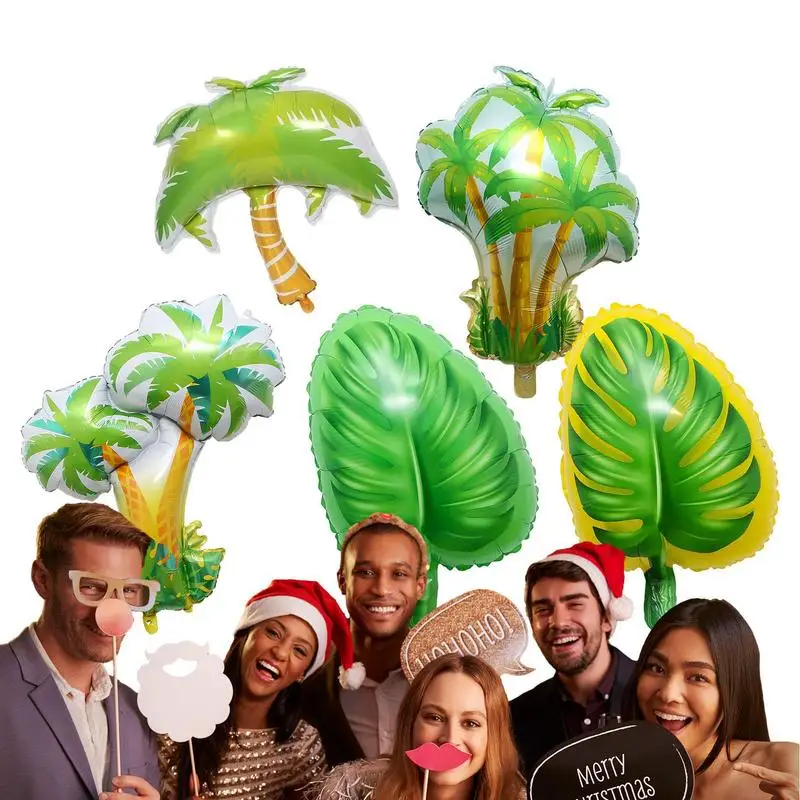 

Palm Tree Foil Balloon 5Pcs Balloons For Wedding Decor Summer Birthday Wedding Baby Shower Hawaii Luau Tropical Party