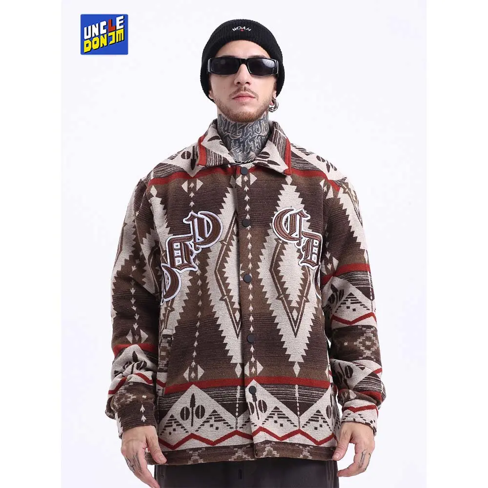 

Vintage pattern jackets for men y2k coat men winter luxury men winter jacket harajuku motorcycle jacket Outerwear & Coats