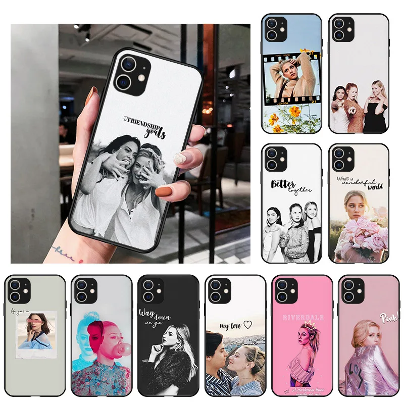 Мягкий черный Чехол Lili Reinhart Riverdale для iPhone 13 12 Pro XS Max X XR 7 8 6 6S Plus Mini 11 SE 2020 чехол |