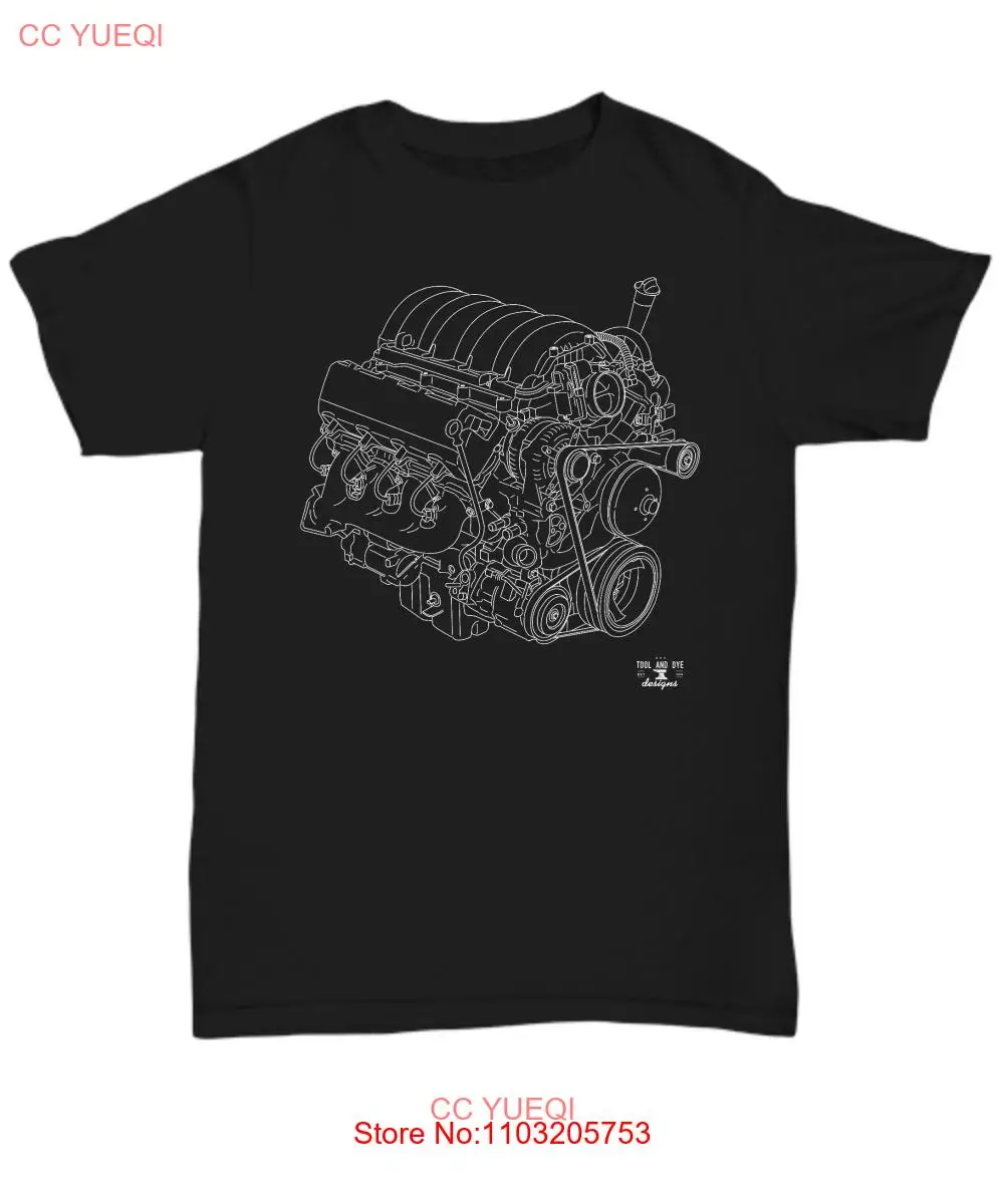 Схема двигателя L8T V8 Motor-унисекс Tee