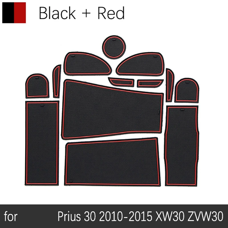 Противоскользящий резиновый коврик со слотом для ворот чашки Toyota Prius 30 XW30 ZVW30