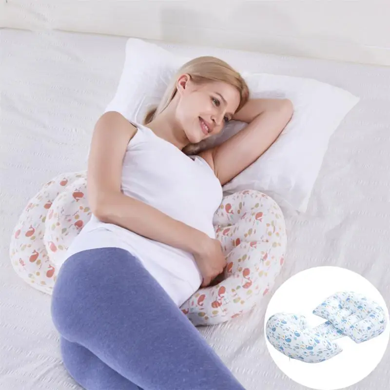 

U Shape Pregnancy Pillow Pure Cotton Elasticity Women Belly Support Side Sleepers Pregnant Pillow Waist Maternity Accessoires