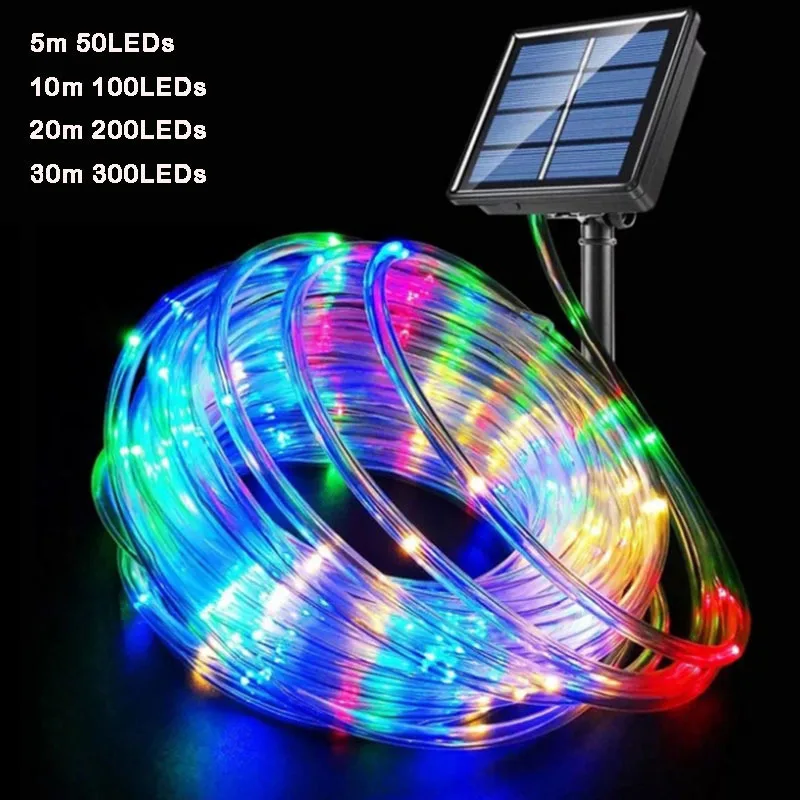 Гирлянда с питанием от солнечной батареи s-образный медный провод ПВХ радужная