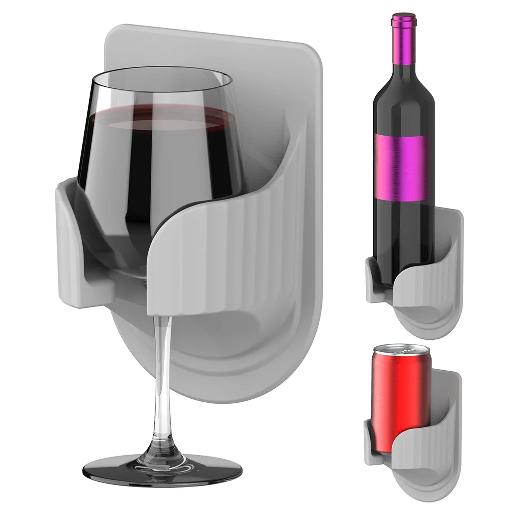 

Shower Beer Rack Bathtub Seamless Paste Bathroom Wine Beer Punch-free Storage Organizer Accessory Bathroom Showering