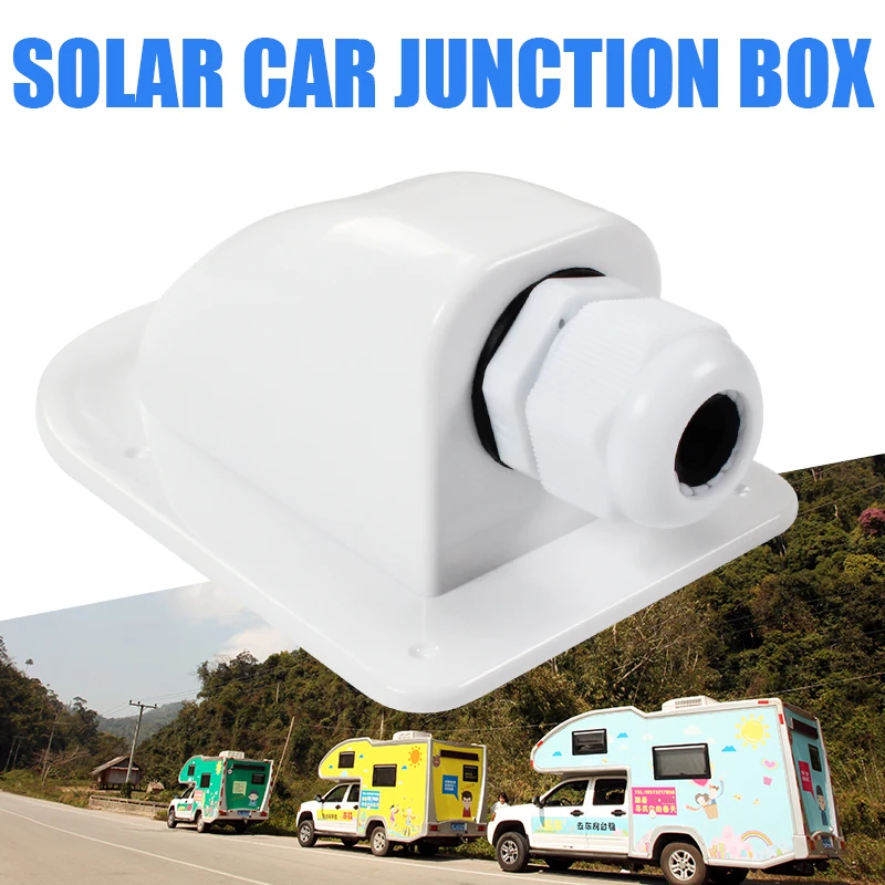 

RV Single Hole Round Junction Box Camper Part Marine Accessories Waterproof UV Resistant Boats Solar Panels Spoiler Single Hole
