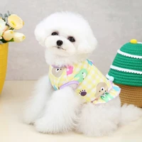 pet vest skirt soft spring summer dog clothes sweet printing puppy mini skirts comfortable breathable cats clothing pet supplies