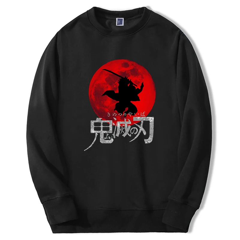 

Hot Anime Demon Slayer Hoodies Mens Tanjirou Manga Kimetsu No Yaiba Graphic Sweatshirts Crewneck Loose Sudaderas Streetwear
