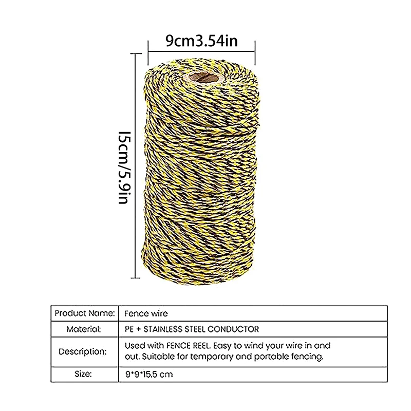 200 м рулон трос для электрического ограждения Polywire со стальным тросом лошадей