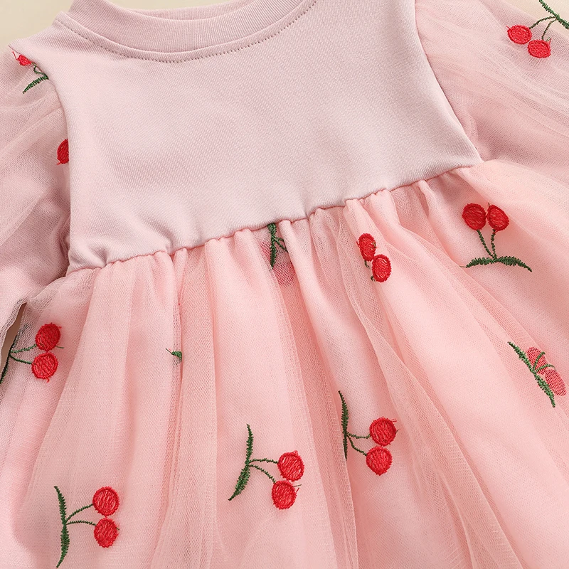 Одежда для маленьких девочек платья с длинным рукавом платья-пачки из тюля