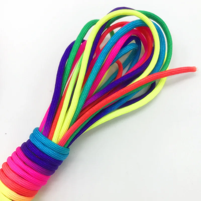 

5mm Rainbow Colors Cord Rope 7 Strand Parachute Lanyard Rope Climbing Camping Survival Equipment Paracord Bracelet Bungee Cord