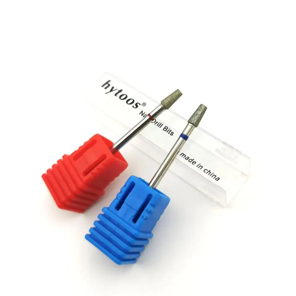 Конические сверла для ногтей HYTOOS алмазные удаления кутикулы русские фрезы
