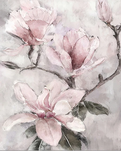 

Деревенская картина на холсте "Розовый пион"