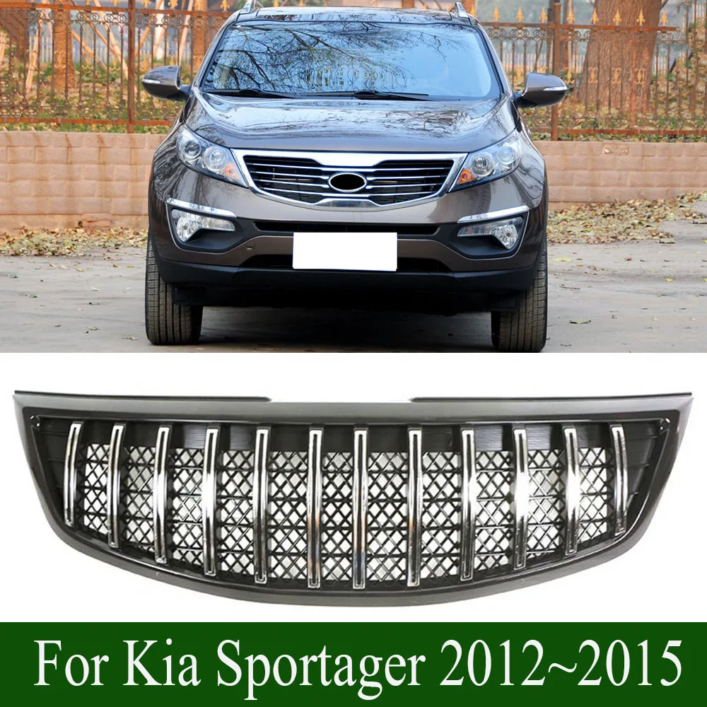 

Top Quality Auto Front Grille Racing Grill Cover Radiator Grille Bumper Grills Mask Trims For Kia Sportager 2012~2015