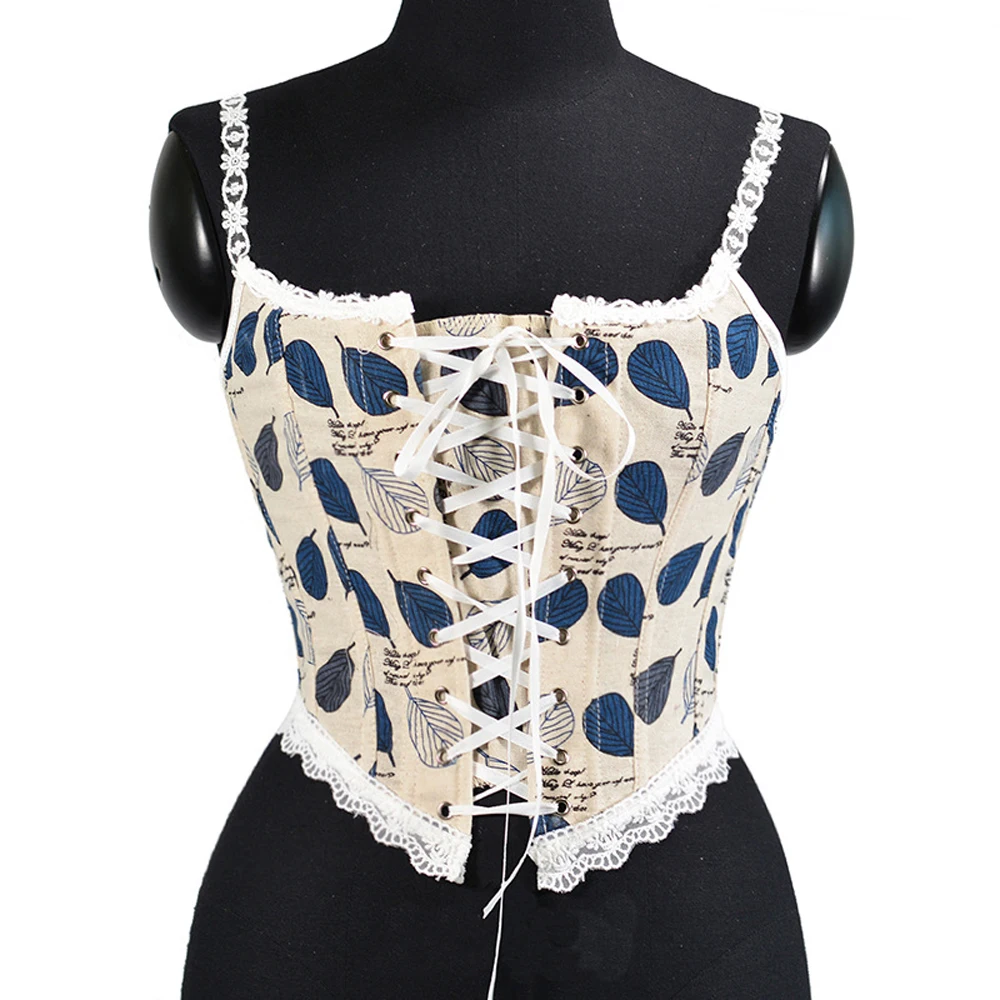 

Boned Lace Up Corset Top Plus Size Erotic Floral Women Bustier Corset Overbust Lingerie Brocade Victorian Fashion Vest Corselet