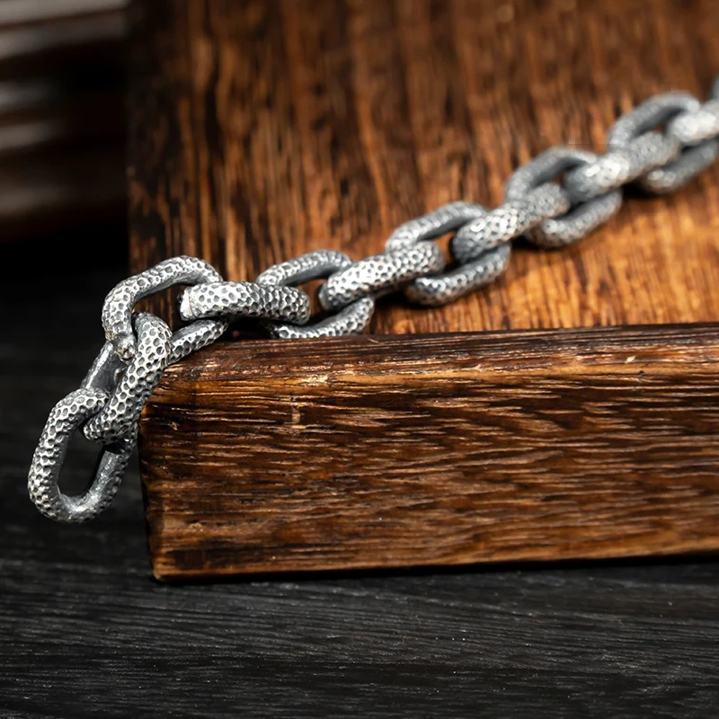 Серебряный браслет ручной работы из Таиланда Чиангмай Перо Модный мужской ретро