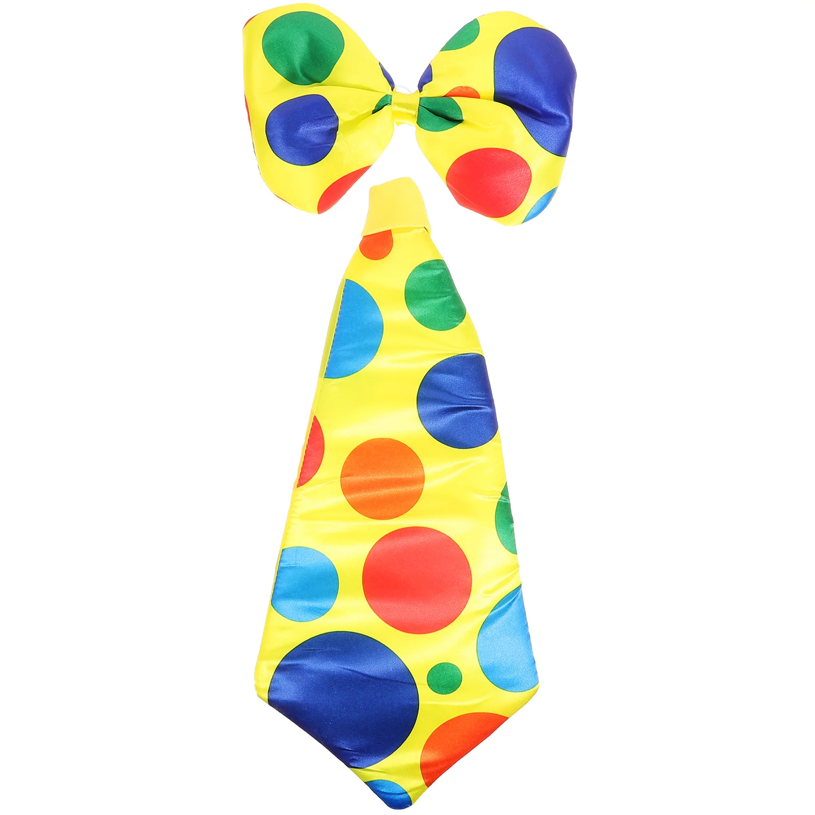 

2pcs Carnival Clown Tie and Bow Tie Set Costume Halloween Masquerade Outfit for Party Festival(Tie + Bow Tie) Circus