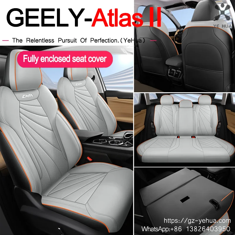 

Чехлы на сиденья Geely Atlas II Gen.2 Fx11 Boyue L 2023 2024, полностью объемные, из искусственной кожи, OEM, подходят для износостойких, комфортных, дышащих