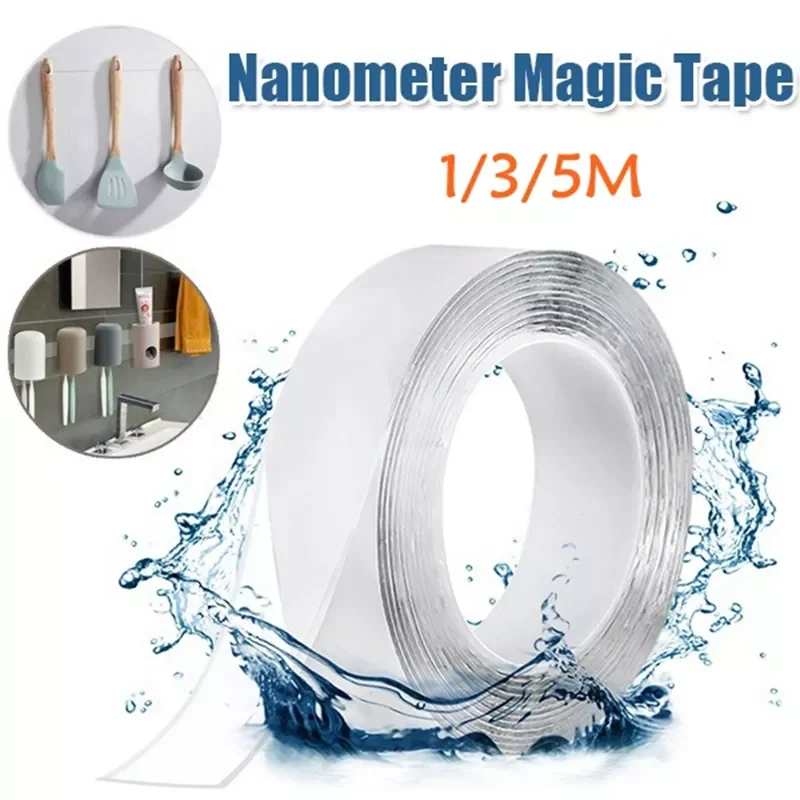 

1/3/5M Transparent Nano Tape Double Sided Adhesive Universal Hook Tape for Furniture