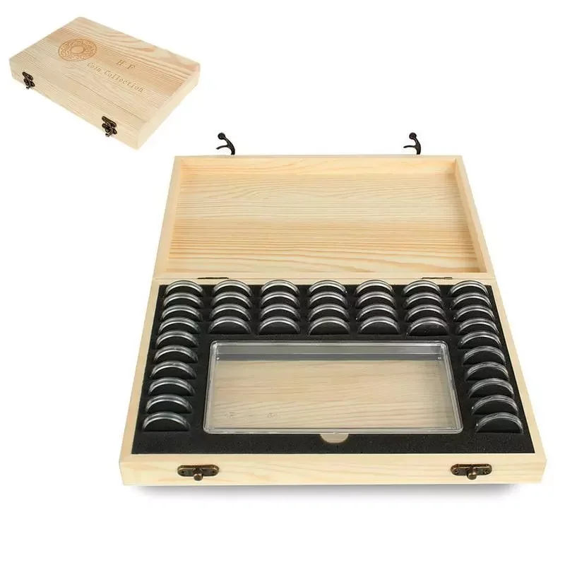 

Coin Holder Boxes Wooden Coin Storage Holder Case For Men Coins Collector Organizer Container Coin Display Commemorative