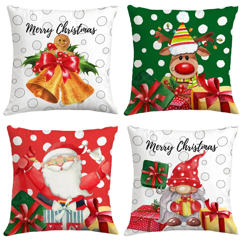 

Супермягкие бархатные наволочки для подушек РОЖДЕСТВЕНСКИЙ стиль наволочки мягкие Квадратные наволочки 18*18 дюймов