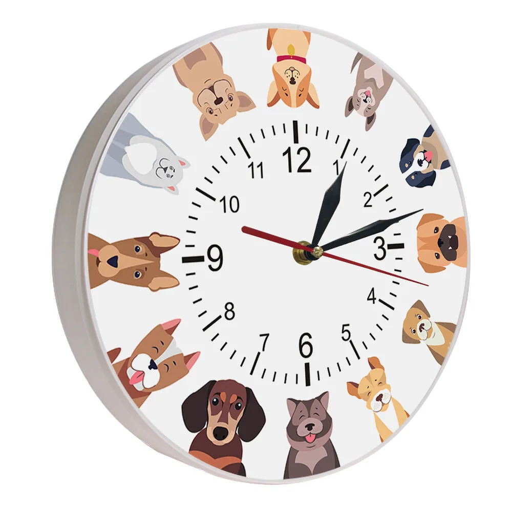 Настенные часы с изображением разных чистокровных собак настенные для детской