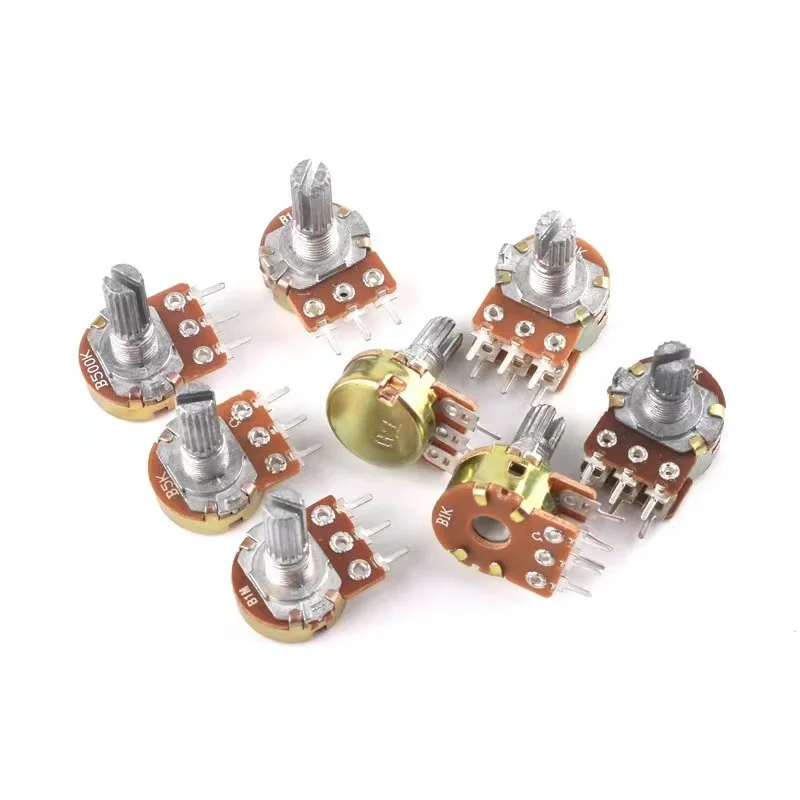 5 комплектов WH148 10K 20K 50K 100K Ом 15 мм 3-контактный линейный конический роторный