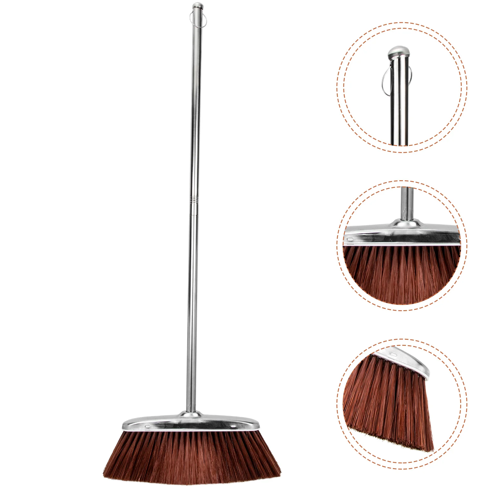 

Broom Sweeper Cleaning Sweeping Trash Garbage Handle Stainless Steelbrooms Floorclean Dustpan Metal Roomlobby Household Home Set