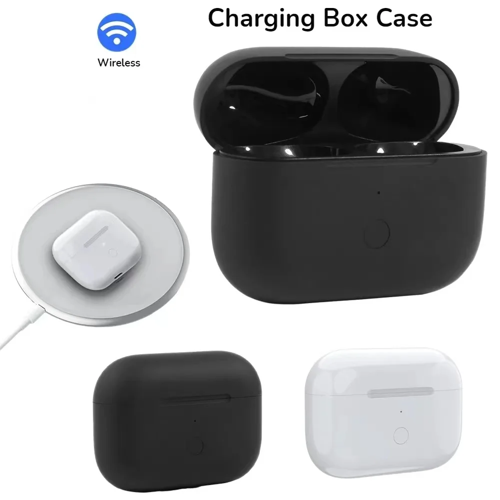 Фото Чехол для беспроводного зарядного устройства Airpods pro, аккумулятор емкостью 600 мАч, поддержка выдвижных окон и беспроводной зарядки, со светодиодной подсветкой №1